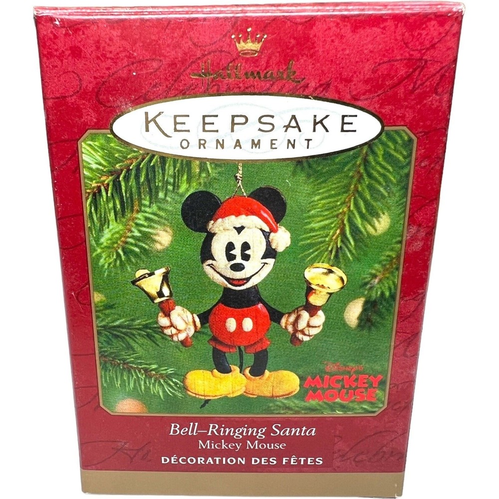 Hallmark Keepsakes- Bell-ringing Santa Mickey dated-2001
